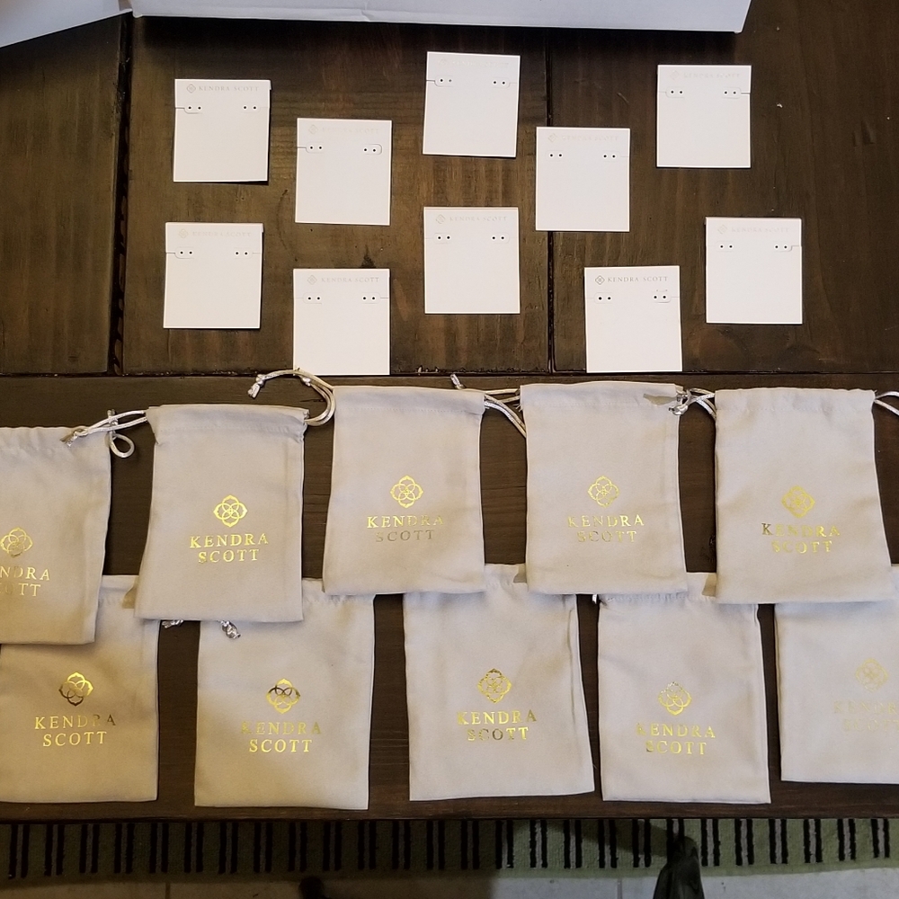 Kendra Scott Earrings / Necklace Cards and Pouches ( Dust Bags)